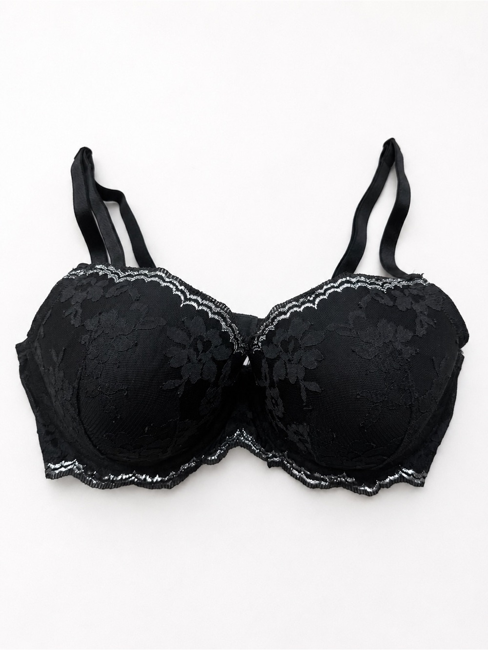 Victoria’s Secret Dream Angels Bra 36DD Black Lace Lightly Lined Underwire
